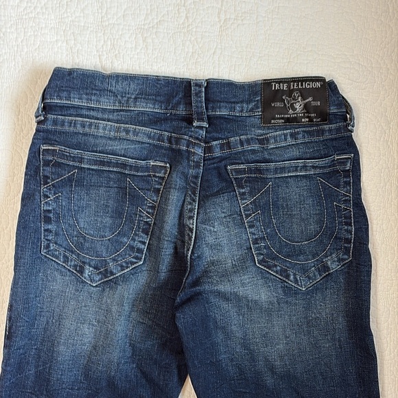 True Religion Ricky Relaxed Straight Jeans Men’s 32 Dark Wash No Flap - Picture 4 of 15